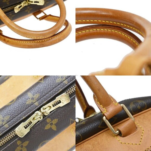 LOUIS VUITTON LV Logo Deauville Hand Bag Monogram Leather Brown M47270 81EE891 - Picture 8 of 16